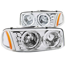 Cargar imagen en el visor de la galería, ANZO 1999-2006 Gmc Sierra 1500 Crystal Headlights w/ Halo and LED Chrome