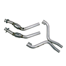 Cargar imagen en el visor de la galería, BBK 11-14 Mustang 3.7 V6 High Flow X Pipe With Catalytic Converters - 2-1/2