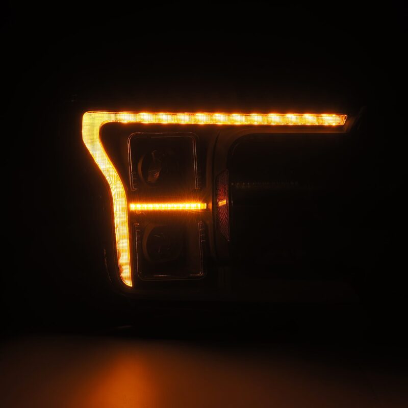 AlphaRex 18-20 Ford F150 PRO-Series Headlight Alpha Black w/ Seq Signal & DRL