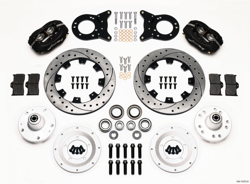 Wilwood Forged Dynalite Front Kit 12.19in Drilled 1965-1969 Mustang Disc & Drum Spindle