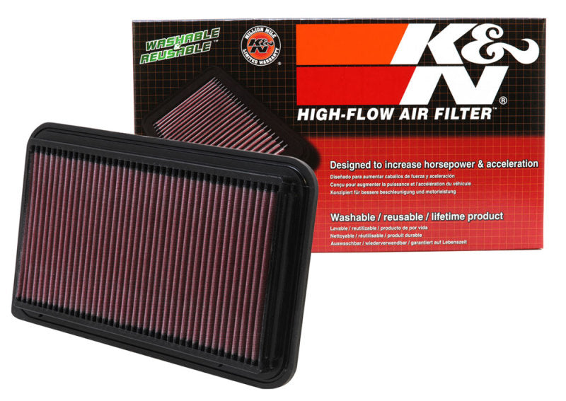 K&N 33-2260 Drop-In Air Filter — Fits 01-06 Toyota Camry, 04-10 Sienna, 01-09 Highlander, 04-06 Lexus RX330