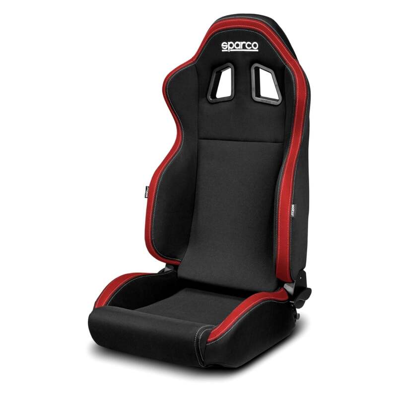 Sparco R100 Reclineable Seat - Black/Red — Universal Fit