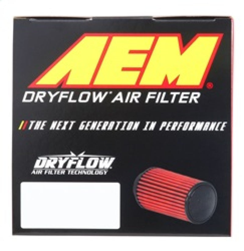 AEM DryFlow Round Tapered Air Filter 5.56in H x 3in ID — Universal Clamp-On