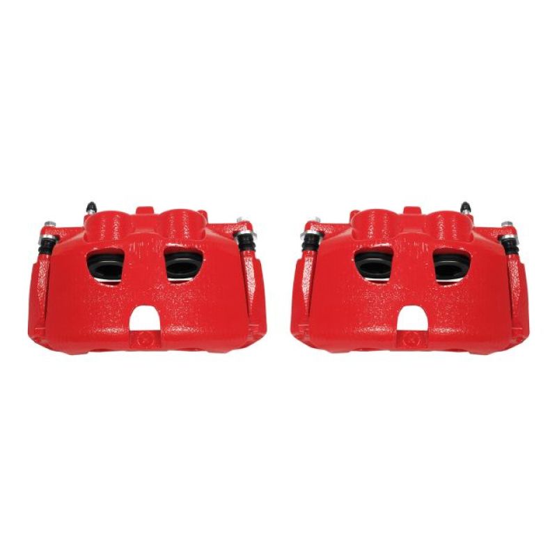 Pinzas de freno delanteras rojas Power Stop 10-17 Ford Expedition con soportes (par)