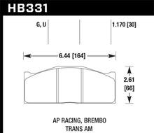 Cargar imagen en el visor de la galería, Hawk DTC-80 AP Racing/Brembo 30mm Race Brake Pads