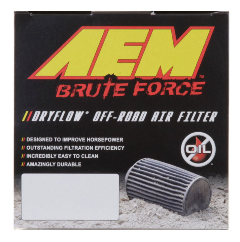 AEM Dryflow 3.5in X 7in Round Tapered Air Filter — Off-Road Performance