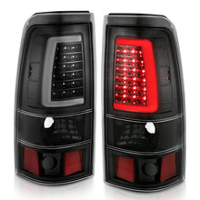 Cargar imagen en el visor de la galería, ANZO 1999-2002 Chevy Silverado 1500 LED Taillights Plank Style Black w/Clear Lens