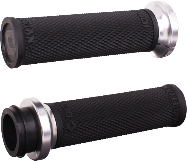 ODI Rufian Grips TBW 1" Black/Silver (V30HTWB-S)