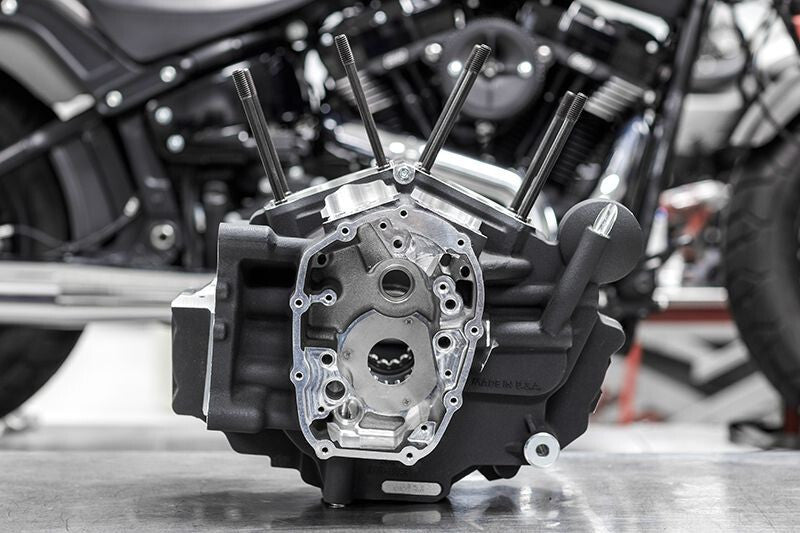 S&S Cycle MK-Series Crankcase Assembly - Black — Fits 2018+ Harley-Davidson M8 Softail