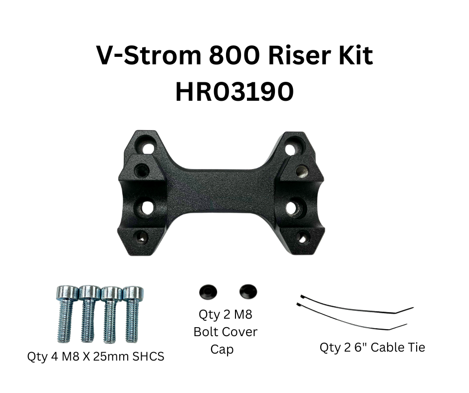 Helibars Handlebar Risers Black SUZ (HR03190)