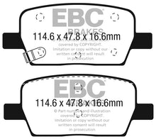 Cargar imagen en el visor de la galería, EBC 2016+ Cadillac CT6 2.0L Turbo Greenstuff Rear Brake Pads