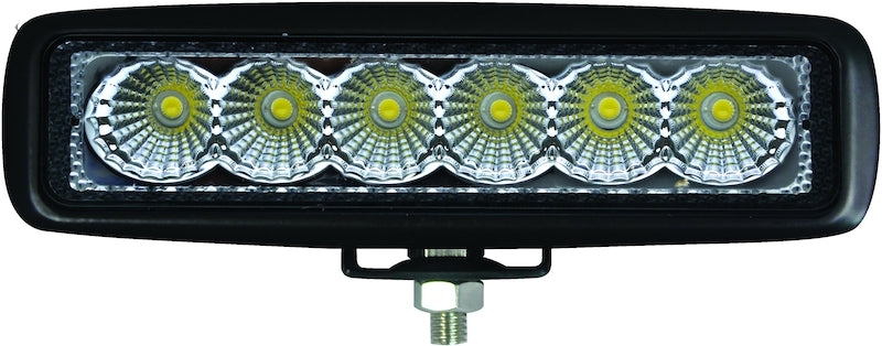Hella Value Fit Mini 6in LED Light Bar - Flood Beam Pedestal