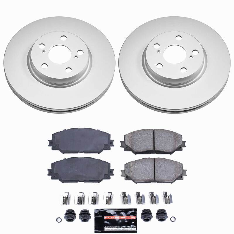 Power Stop 09-10 Pontiac Vibe Front Z23 Coated Brake Kit