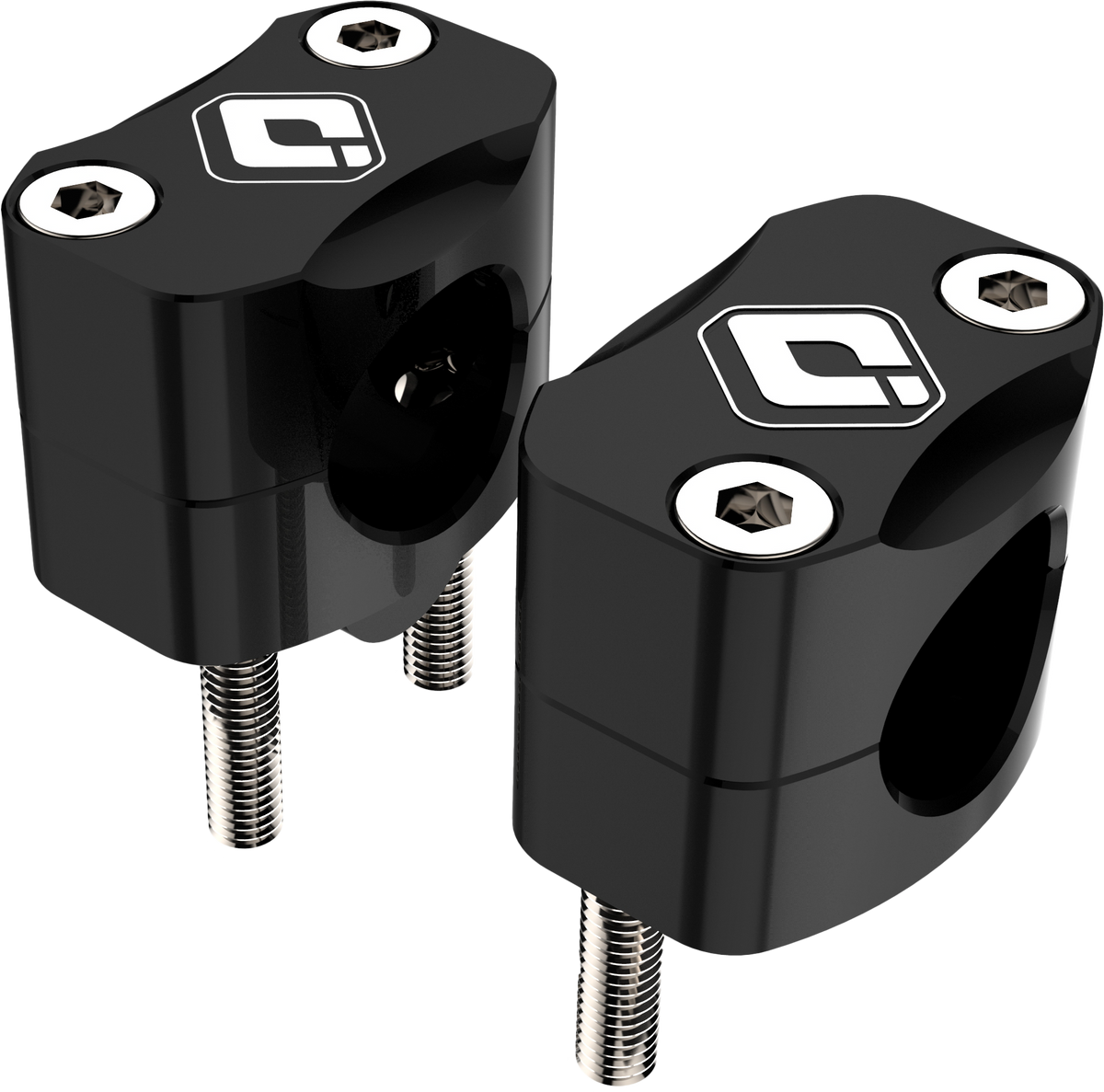 ODI BAR Adapters 7/8" to 1 1/8" 15MM Rise Black (H71UMB)