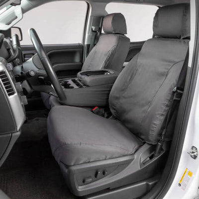 Covercraft Polycotton SeatSaver Custom Front Seat Covers - Grey — Fits 2022-2024 Dodge Ram 2500/3500