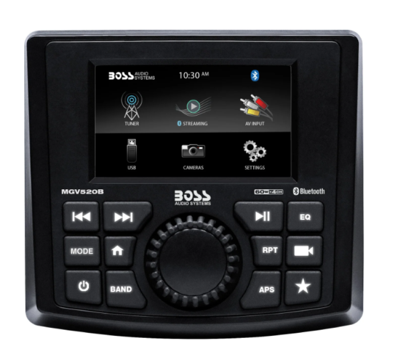 Boss Audio Systems Marine Audio Stereo System Gauge Receiver Bluetooth (MGV520B)