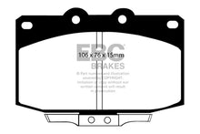 Cargar imagen en el visor de la galería, EBC 86-89 Mazda RX7 2.4 (1.3 Rotary)(Vented Rear Rotors) Greenstuff Front Brake Pads