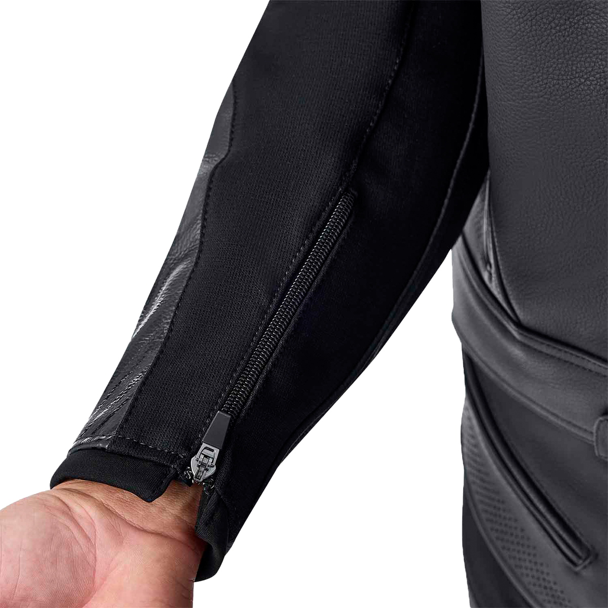 RST Tractech EVO D3O Jacket BLK/WHI Leather LG (103635WHI-44)