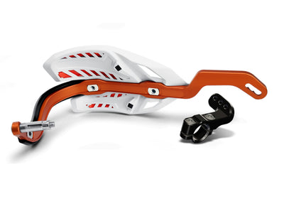 Cycra CRM Ultra Hand Guards 1-1/8 in. Clamp w/White Shield & Orange Cover — Universal Fitment