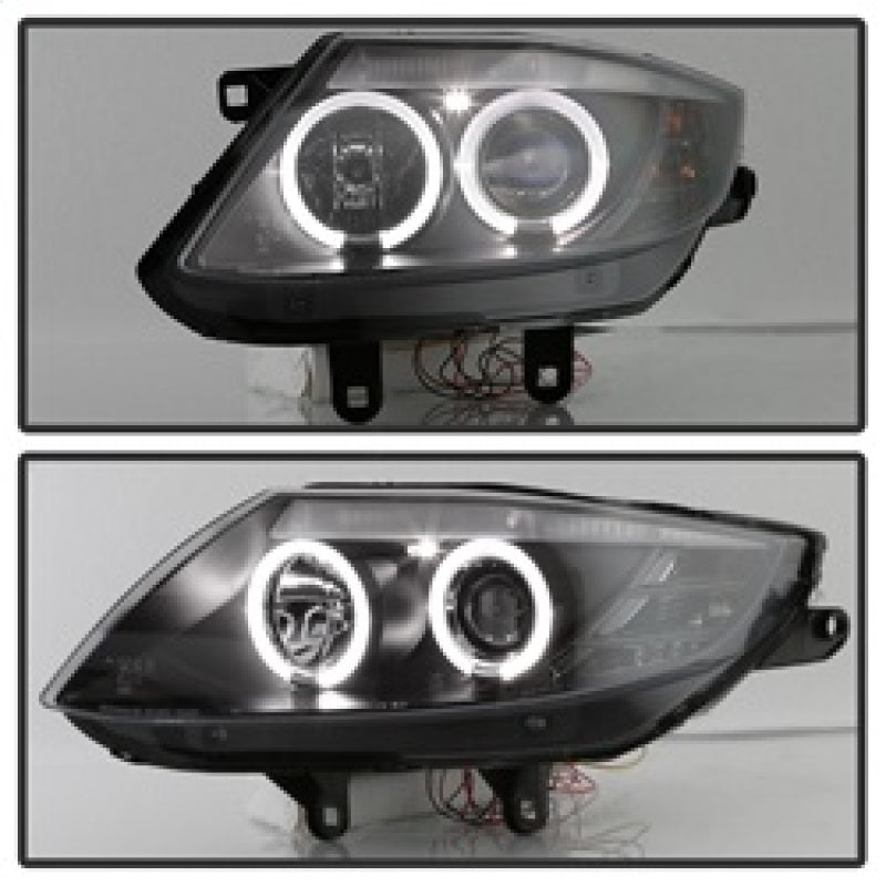 Faros delanteros de proyector Spyder BMW Z4 03-08, solo modelos Xenón/HID - Halo LED negro PRO-YD-BMWZ403-HID-BK