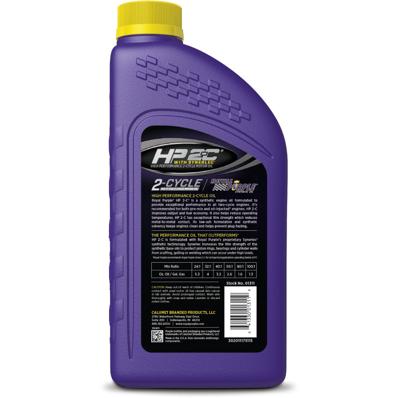 Aceite sintético para motor de 2 tiempos Royal Purple HP 2-C - 1 cuarto de galón