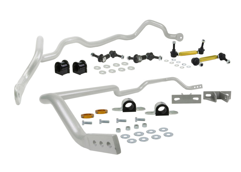 Kit de barra estabilizadora delantera y trasera Whiteline 03-06 Mitsubishi Lancer EVO / 05-06 EVO MR/RS con barra estabilizadora trasera de 26 mm