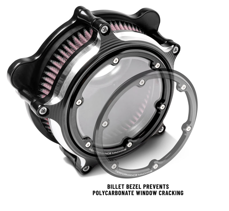 Performance Machine Vision Air Cleaner W/Bezel - Contrast Cut — Fits Harley-Davidson Sportster