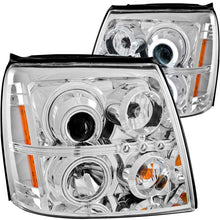 Cargar imagen en el visor de la galería, ANZO 2003-2006 Cadillac Escalade Projector Headlights w/ Halo Chrome (CCFL) (HID Compatible)