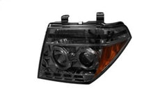 Cargar imagen en el visor de la galería, Faros delanteros de proyector LED Halo LED Smke Spyder Nissan Frontier 05-08 PRO-YD-NF05-HL-SM