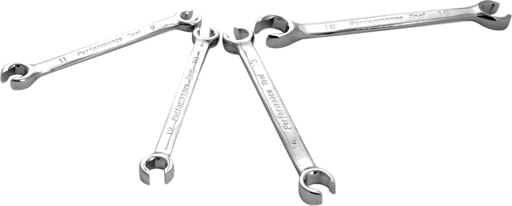 Performance Tool 4 PC MET Flare NUT Wrench SET (W30431)