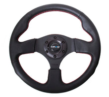 Cargar imagen en el visor de la galería, NRG Reinforced Steering Wheel (320mm) Leather w/Red Stitch