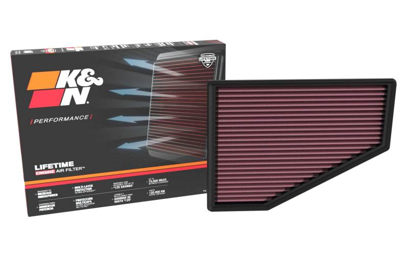 K&N 2021+ Jeep Grand Cherokee L V6 3.6L / 2022+ Grand Cherokee Replacement Air Filter