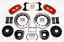 Cargar imagen en el visor de la galería, Wilwood AERO4 Rear P-Brake Kit 14.00in Drilled Red Chevy 12 Bolt w/ C-Clips