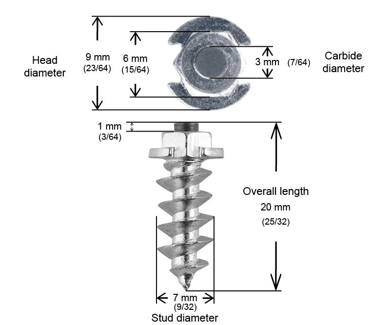 Igrip 18MM Shoudler Screw Studs QTY 100 (SS-18100)