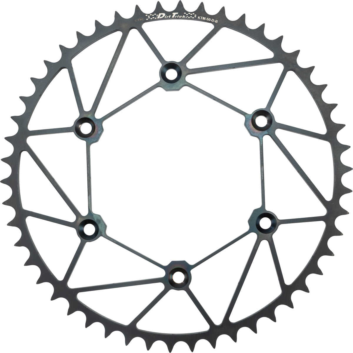 Dirt Tricks Rear Sprocket Chromoly STL/ZIR 50T-520 BLK KTM/Husq (KTM-50-D-B)