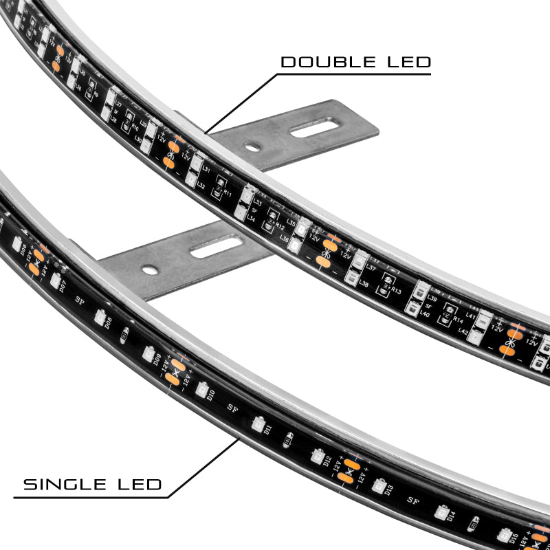 Oracle LED Illuminated Wheel Rings - Double LED - White SEE WARRANTY