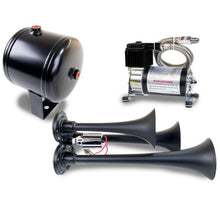 Load image into Gallery viewer, Kleinn Triple Black Horn Kit w/ 130 PSI Air Compressor / 1.0 gal Air Tank