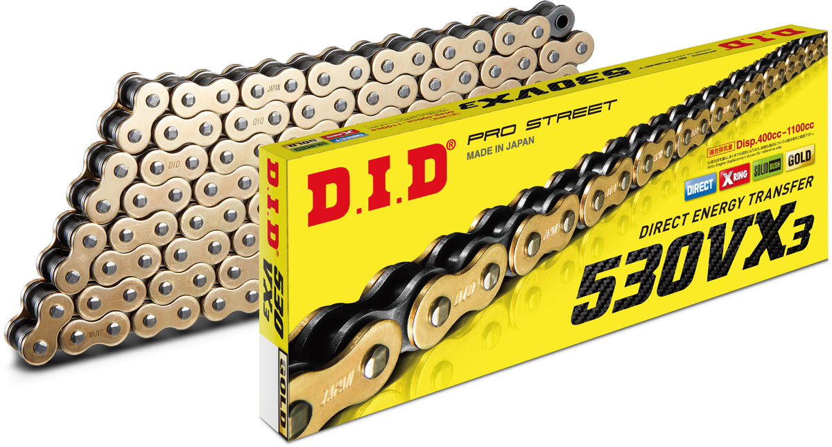 D.I.D Chain 530VX3 140L Gold (530VX3G140ZB)