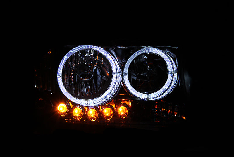 Faros delanteros de cristal de color negro para Dodge Ram ANZO 1994-2001