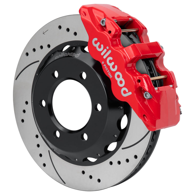 Wilwood 71-91 Chevy Blazer Aero6 Front Brake Kit w/ 14.00in Drilled & Slotted Rotor - Red