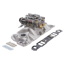 Cargar imagen en el visor de la galería, Edelbrock Manifold And Carb Kit Performer Eps Small Block Chevrolet 1957-1986 Natural Finish