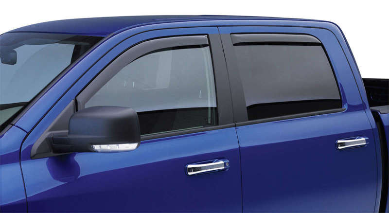 Juego de 4 viseras para ventanas en canal SlimLine para Dodge Ram 1500 Crew Cab 2019 de EGR, color humo oscuro