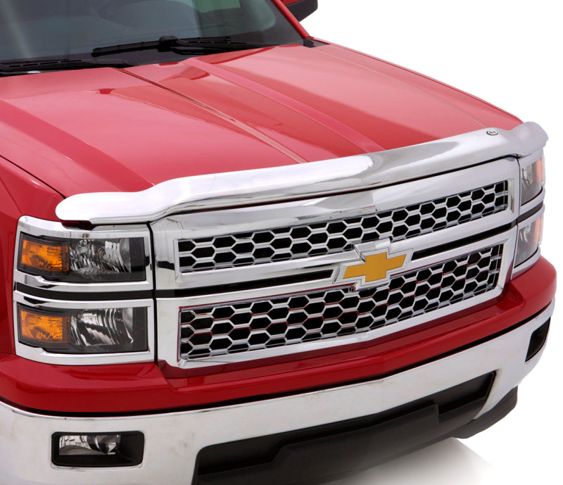 AVS 19-22 GMC Sierra 1500 Aeroskin Low Profile Hood Shield - Chrome