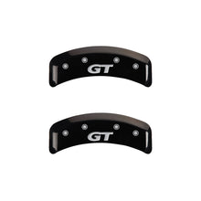 Cargar imagen en el visor de la galería, MGP 4 Caliper Covers Engraved Front Mustang Engraved Rear SN95/GT Black finish silver ch