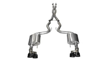 Cargar imagen en el visor de la galería, Corsa 15-16 Ford Mustang GT 5.0 3in Cat Back Exhaust Black Quad Tips (Xtreme)