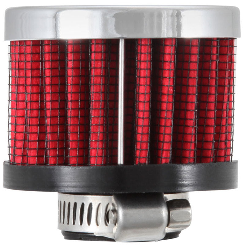 K&N 62-1340 Crankcase Vent Filter - 0.625in Flange ID Rubber Base Clamp-On