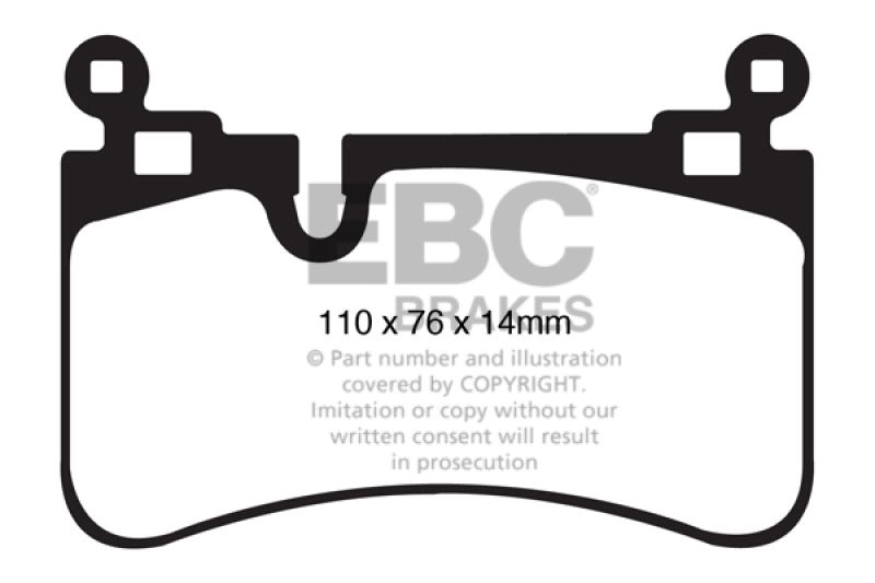 Pastillas de freno traseras EBC 08-13 Mercedes-Benz C63 AMG (W204) 6.2 Yellowstuff