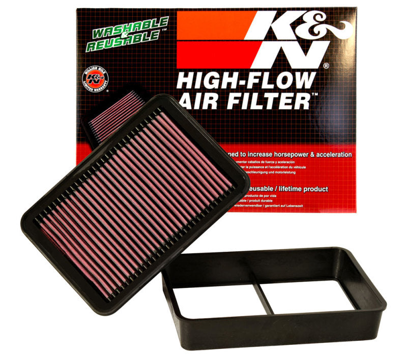 K&N High-Flow Air Filter — Fits 2008-2015 Mitsubishi Lancer, Outlander, Outlander Sport