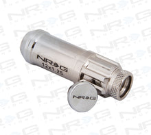 Cargar imagen en el visor de la galería, NRG 700 Series M12 X 1.25 Steel Lug Nut w/Dust Cap Cover Set 21 Pc w/Locks &amp; Lock Socket - Silver