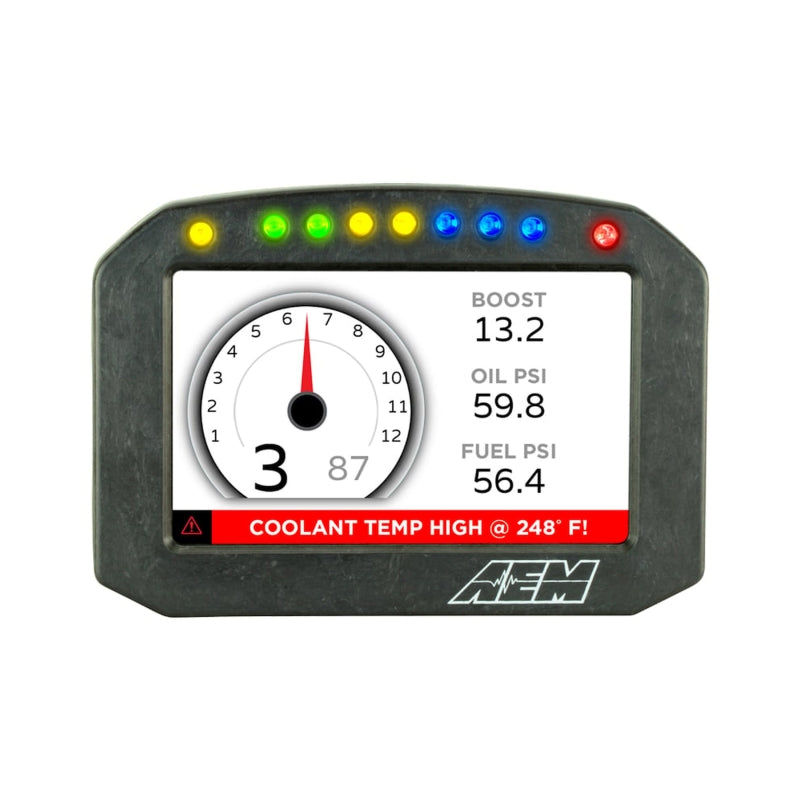 AEM CD-5G Carbon Flush Digital Dash w/ Internal GPS — AEM Gauges